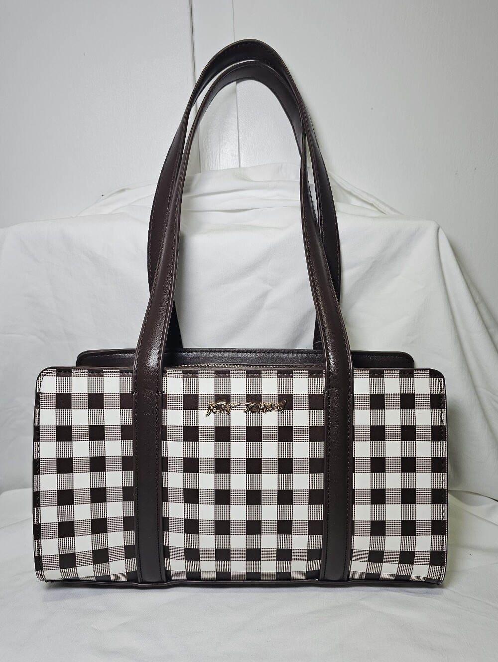 NWT Betsey Johnson Xomack Gingham Pattern Shoulder Bag